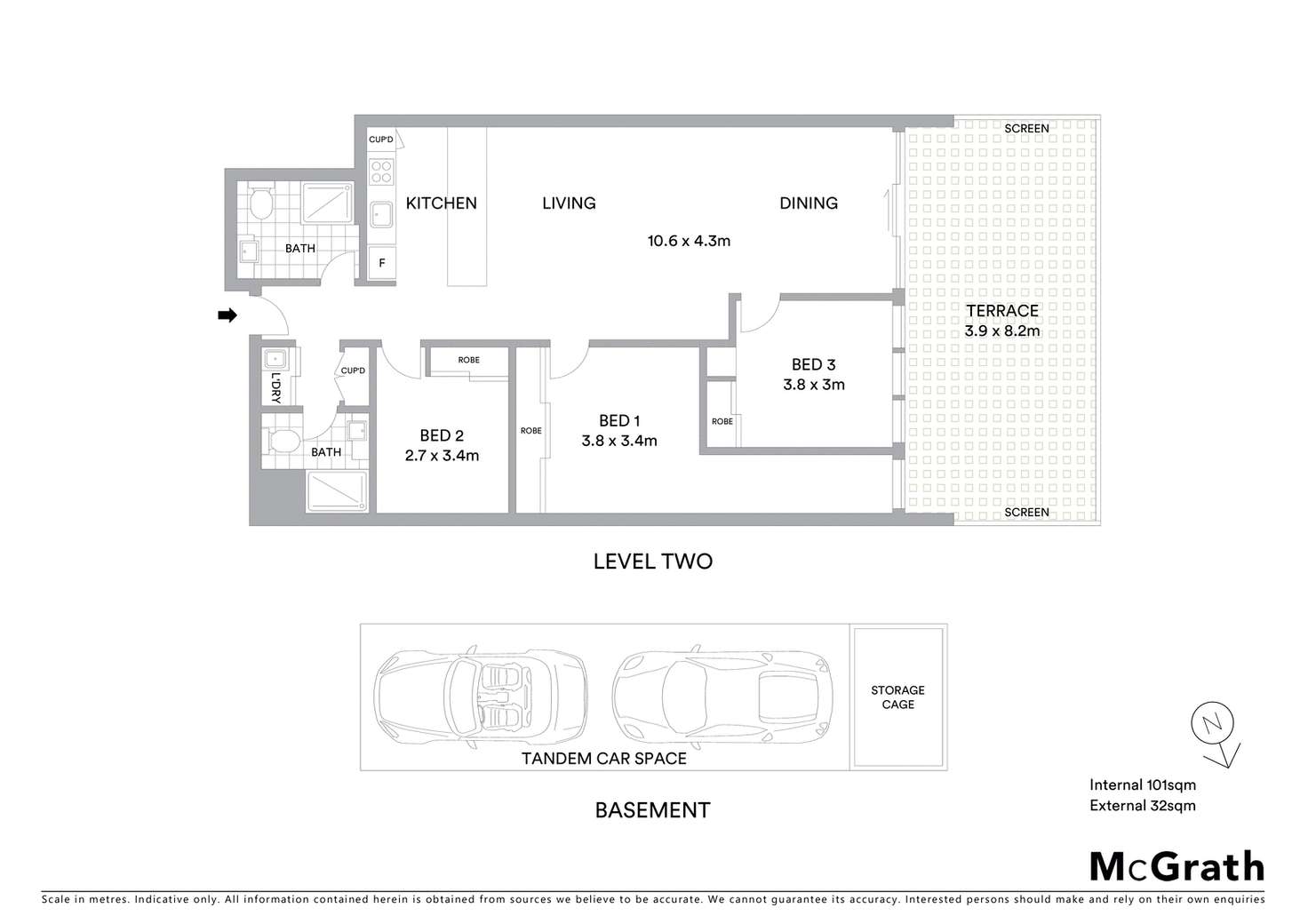 Floorplan of Homely unit listing, 223/1 Moreland Street, Footscray VIC 3011
