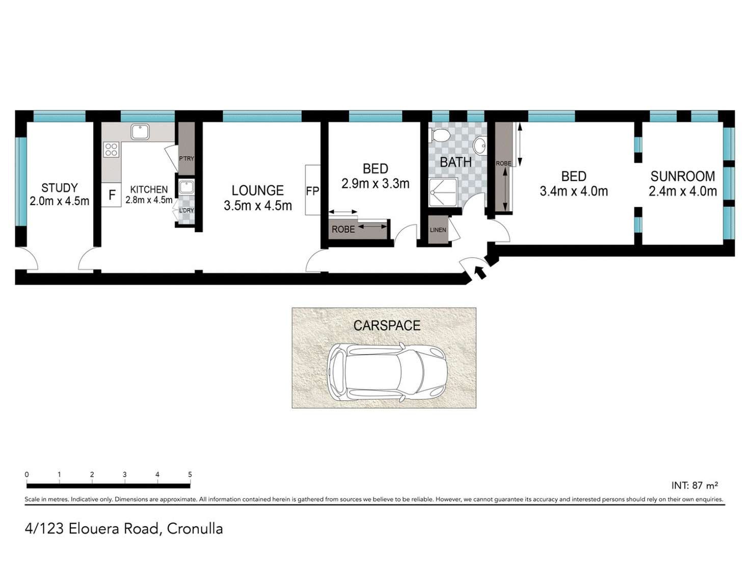 Floorplan of Homely apartment listing, 4/123 Elouera Road, Cronulla NSW 2230