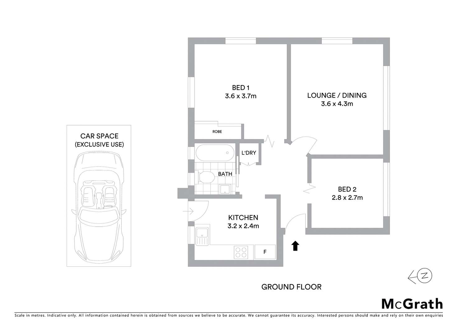 Floorplan of Homely apartment listing, 2/79 Willis Street, Kingsford NSW 2032