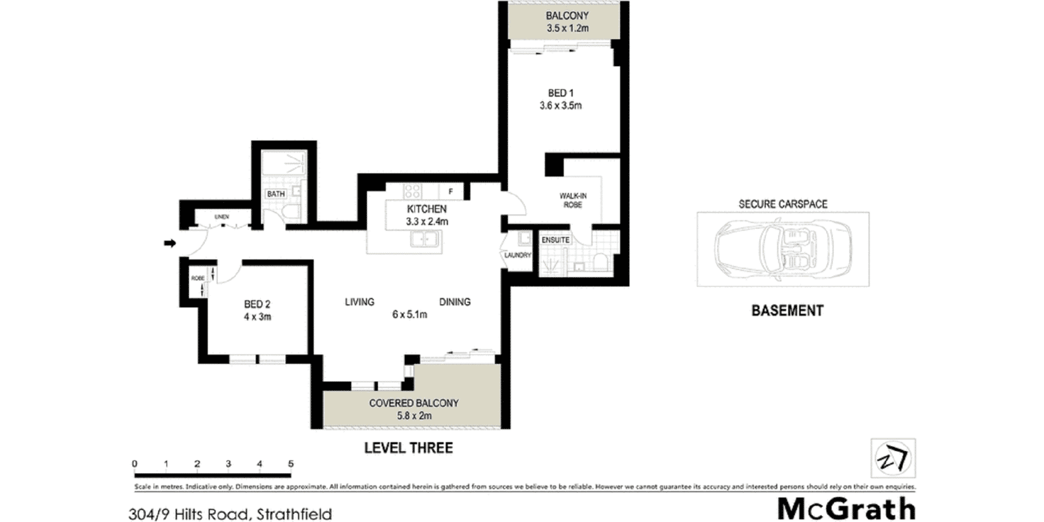 Floorplan of Homely apartment listing, 304/9 Hilts Road, Strathfield NSW 2135