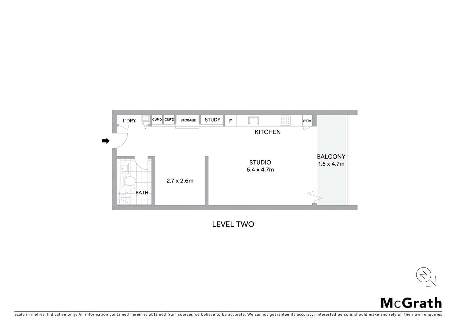 Floorplan of Homely apartment listing, 18/8 Jaques Avenue, Bondi Beach NSW 2026