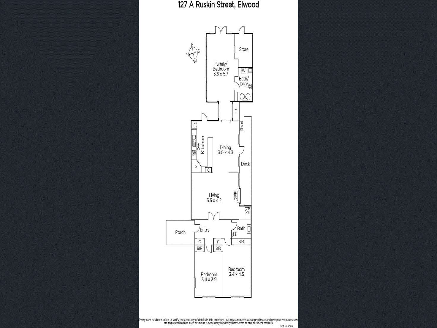 Floorplan of Homely house listing, 127A Ruskin Street, Elwood VIC 3184