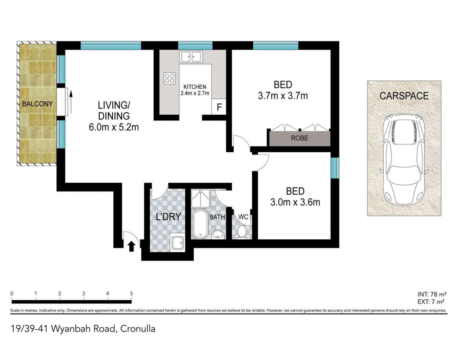 Floorplan of Homely apartment listing, 17/39-41 Wyanbah Road, Cronulla NSW 2230