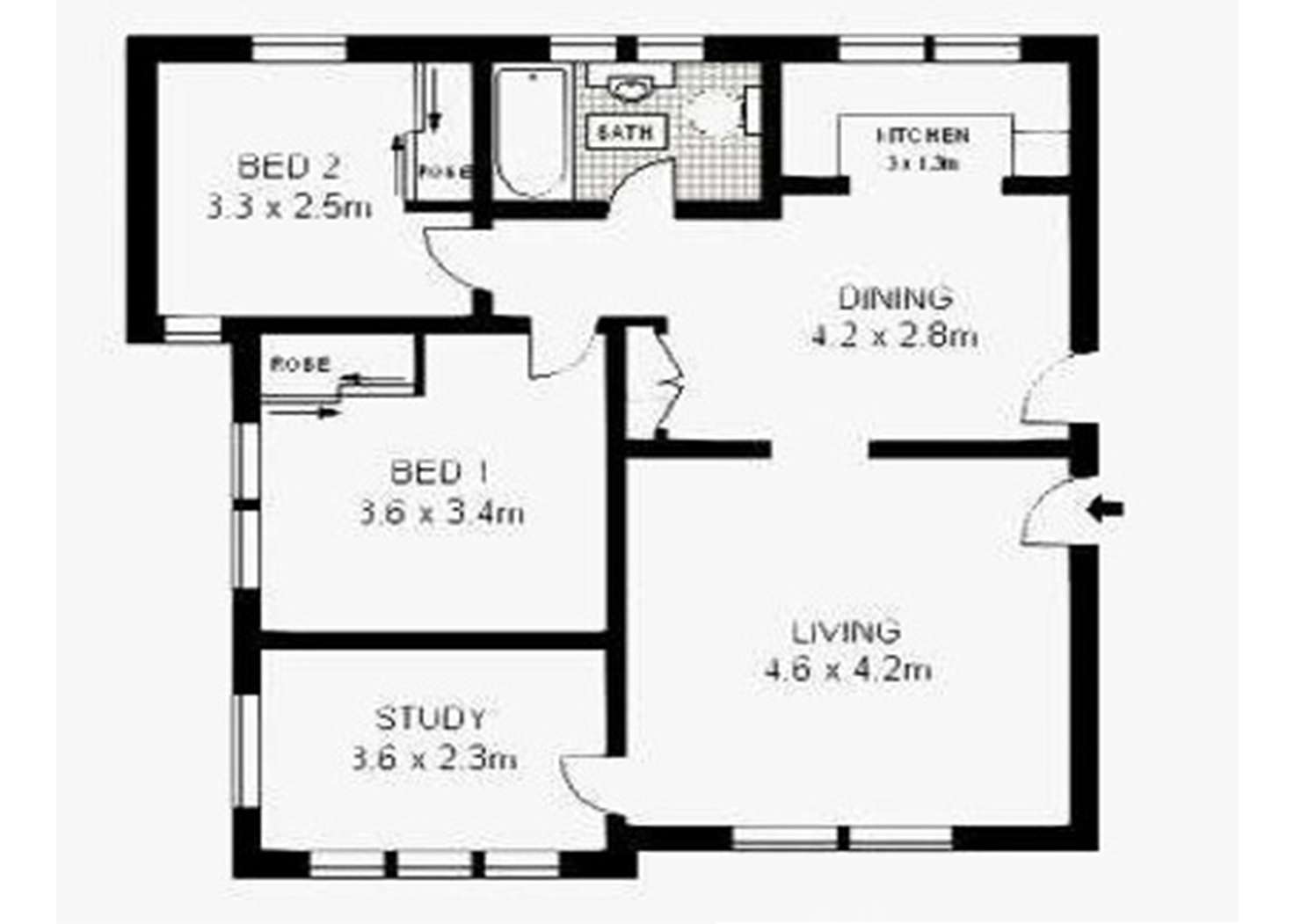 Floorplan of Homely apartment listing, 2/1 Bardsley Gardens, North Sydney NSW 2060