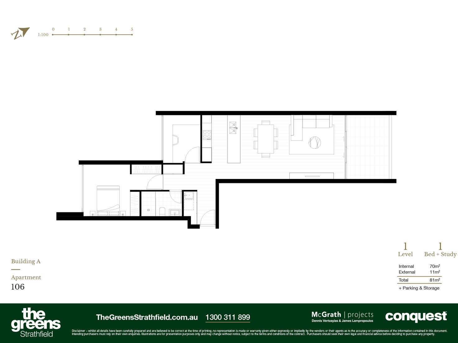 Floorplan of Homely apartment listing, A106/86 Centenary Drive, Strathfield NSW 2135
