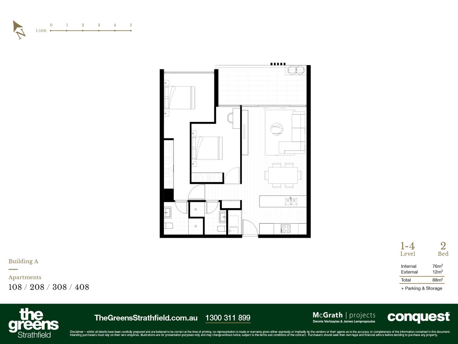 Floorplan of Homely apartment listing, A108/86 Centenary Drive, Strathfield NSW 2135