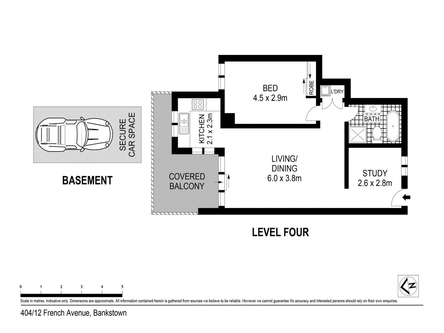 Floorplan of Homely apartment listing, 404/10-12 French Avenue, Bankstown NSW 2200