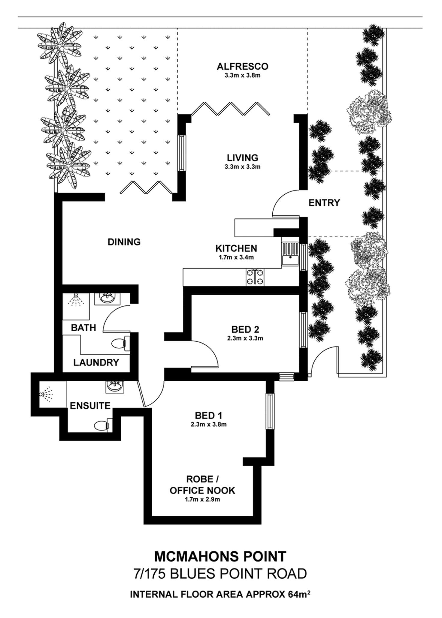 Floorplan of Homely apartment listing, 7/175 Blues Point Road, North Sydney NSW 2060