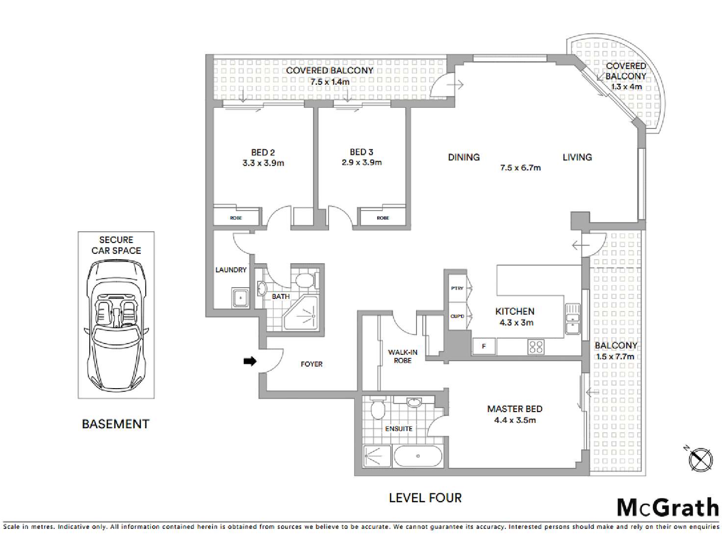 Floorplan of Homely apartment listing, 417/15 Wentworth Street, Manly NSW 2095