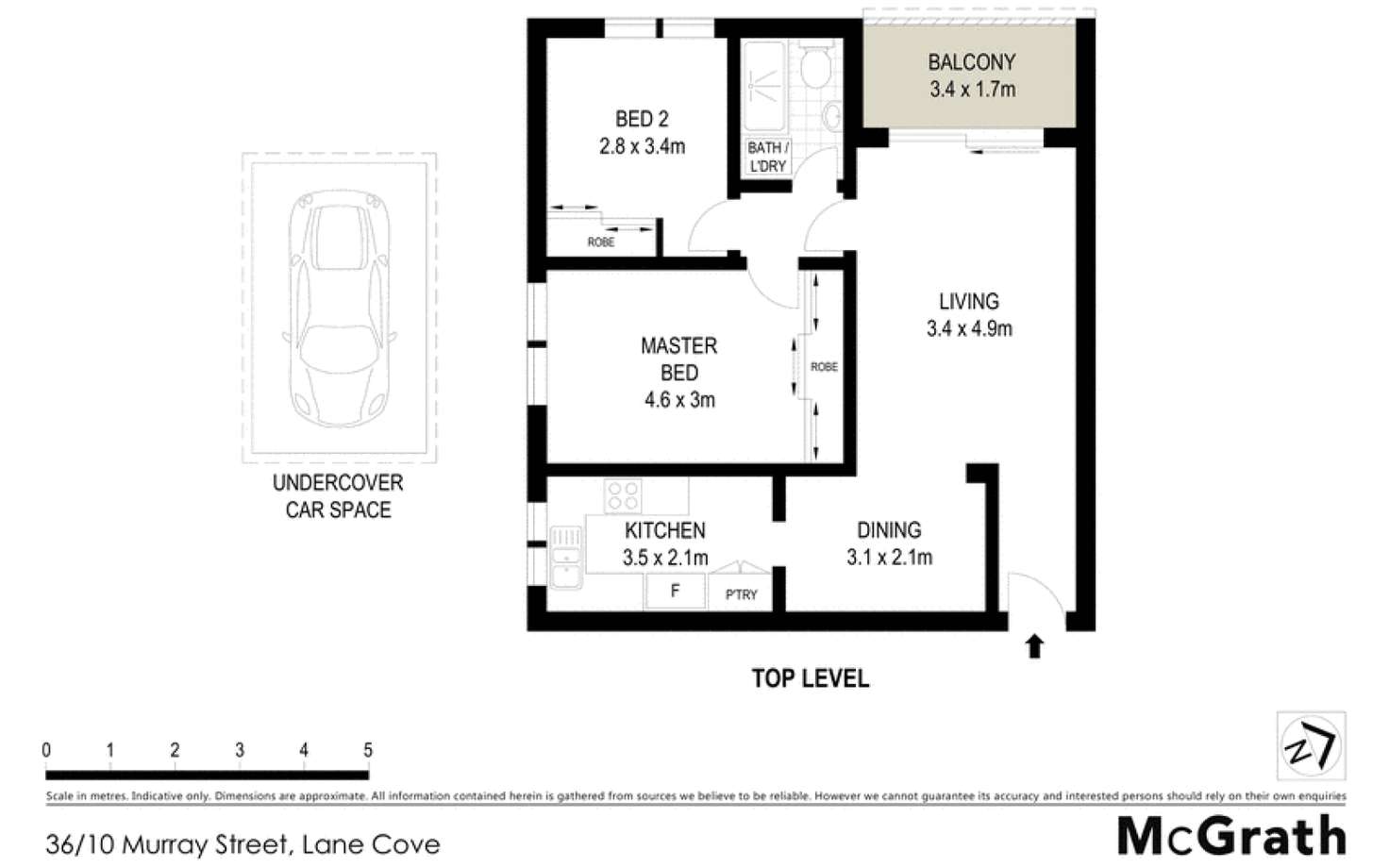 Floorplan of Homely apartment listing, 36/10 Murray Street, Lane Cove NSW 2066
