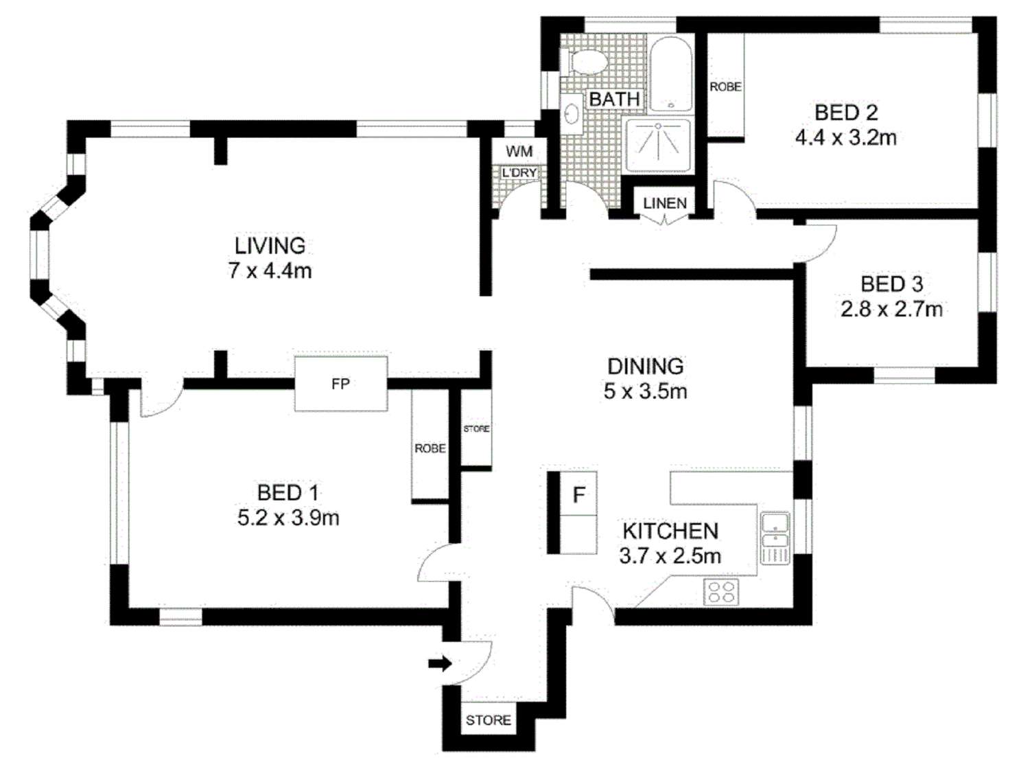 Floorplan of Homely apartment listing, 5/1 Marian Street, Killara NSW 2071