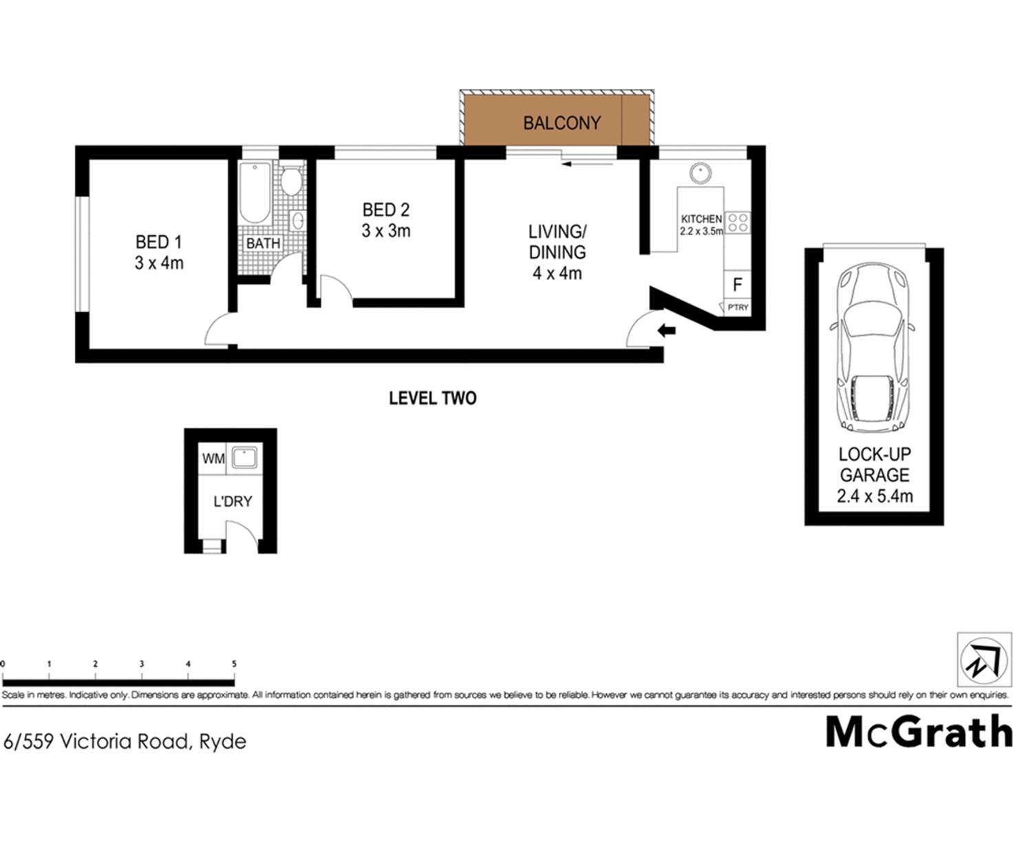 Floorplan of Homely apartment listing, 6/559 Victoria Road, Ryde NSW 2112