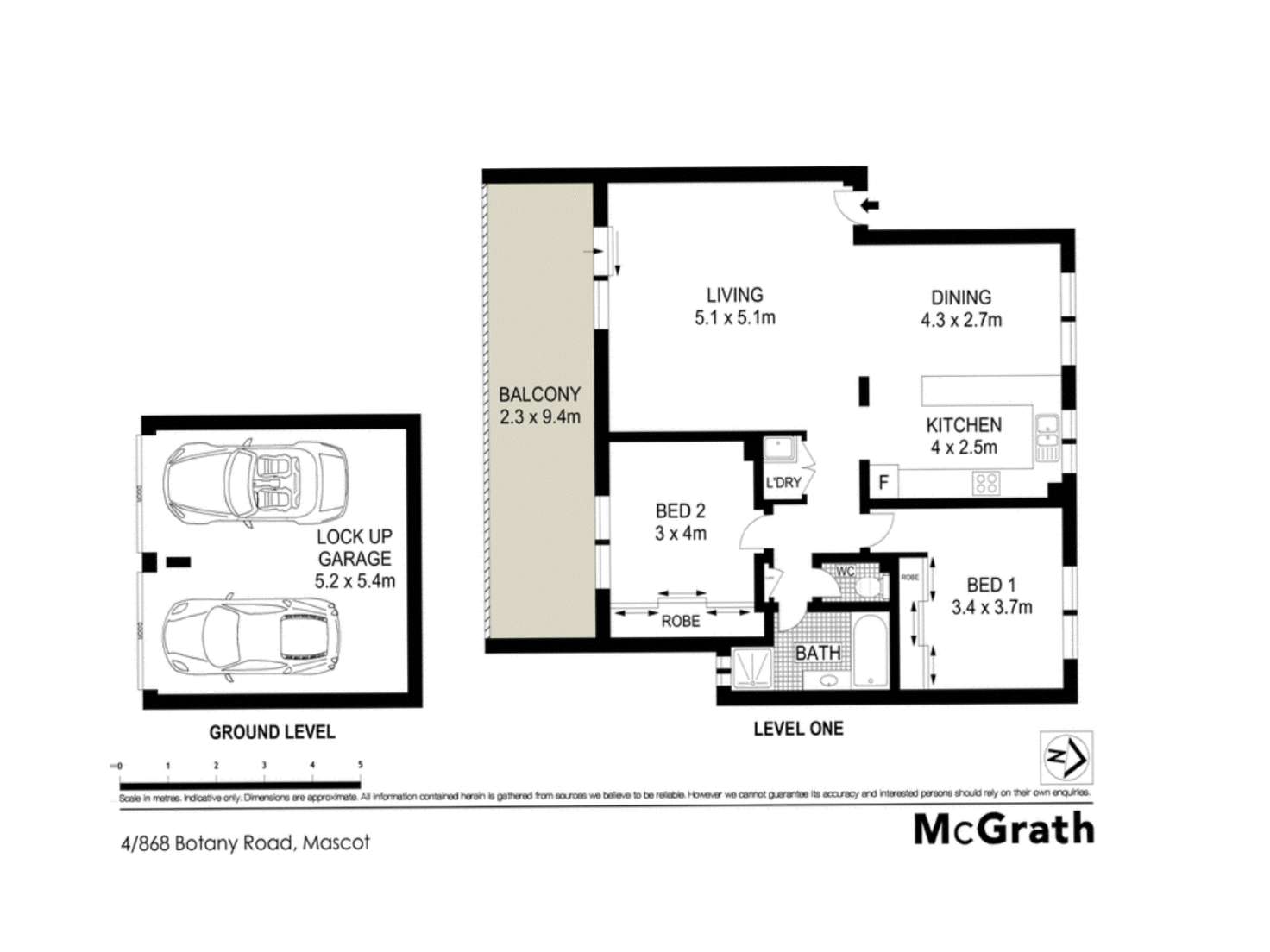 Floorplan of Homely apartment listing, 4/8 Macintosh Street, Mascot NSW 2020