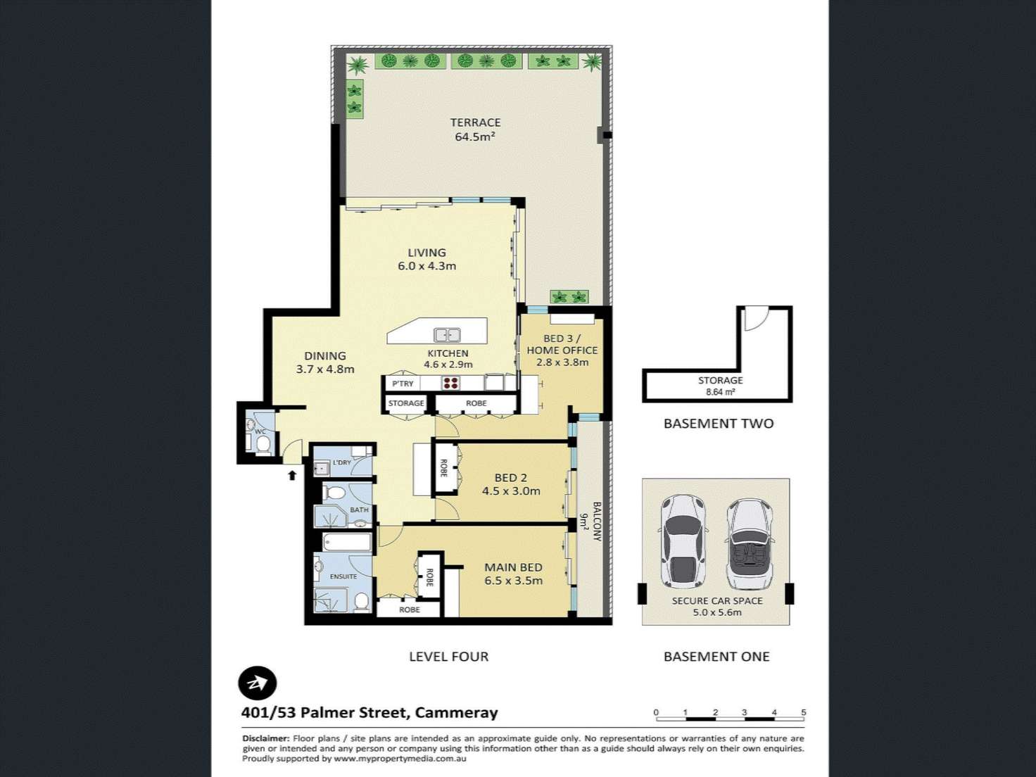 Floorplan of Homely unit listing, 401/53 Palmer Street, Cammeray NSW 2062