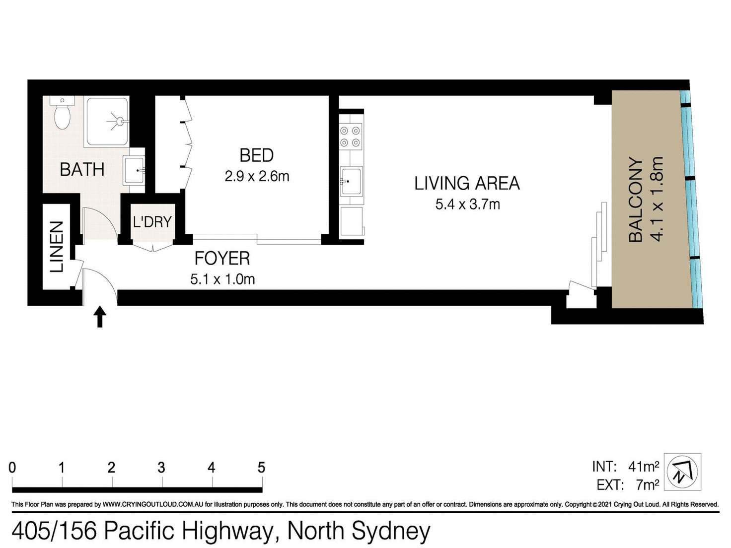 Floorplan of Homely house listing, 405/156-158 Pacific Highway, North Sydney NSW 2060