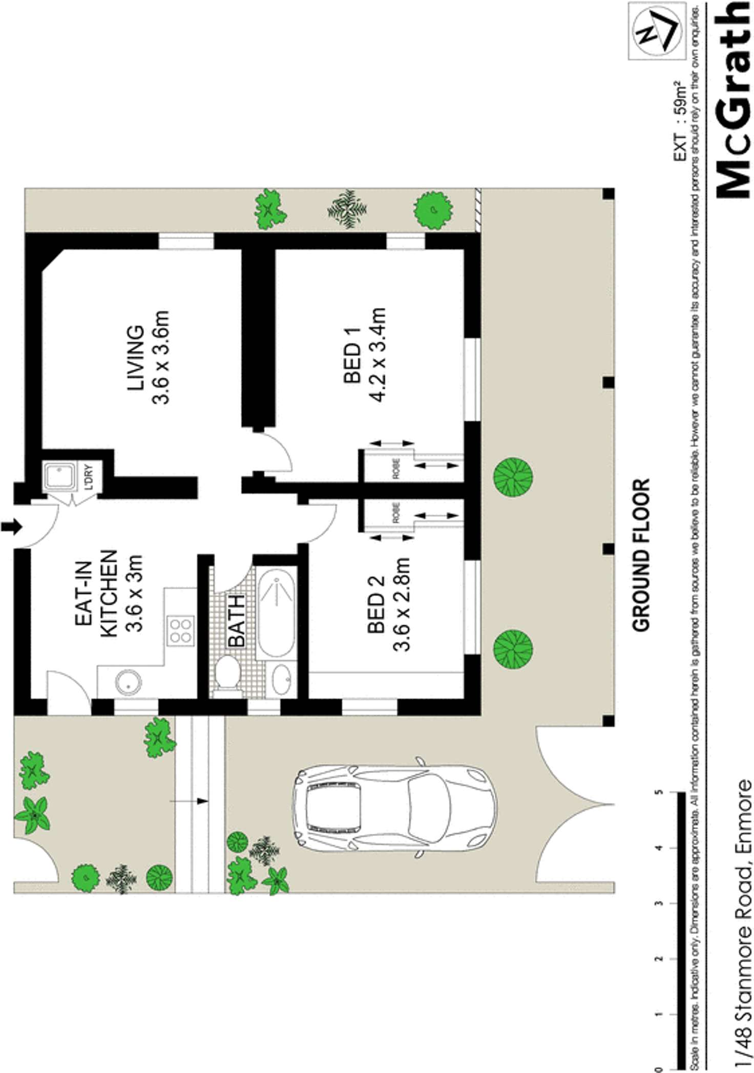 Floorplan of Homely apartment listing, 1/48 Stanmore Road, Enmore NSW 2042