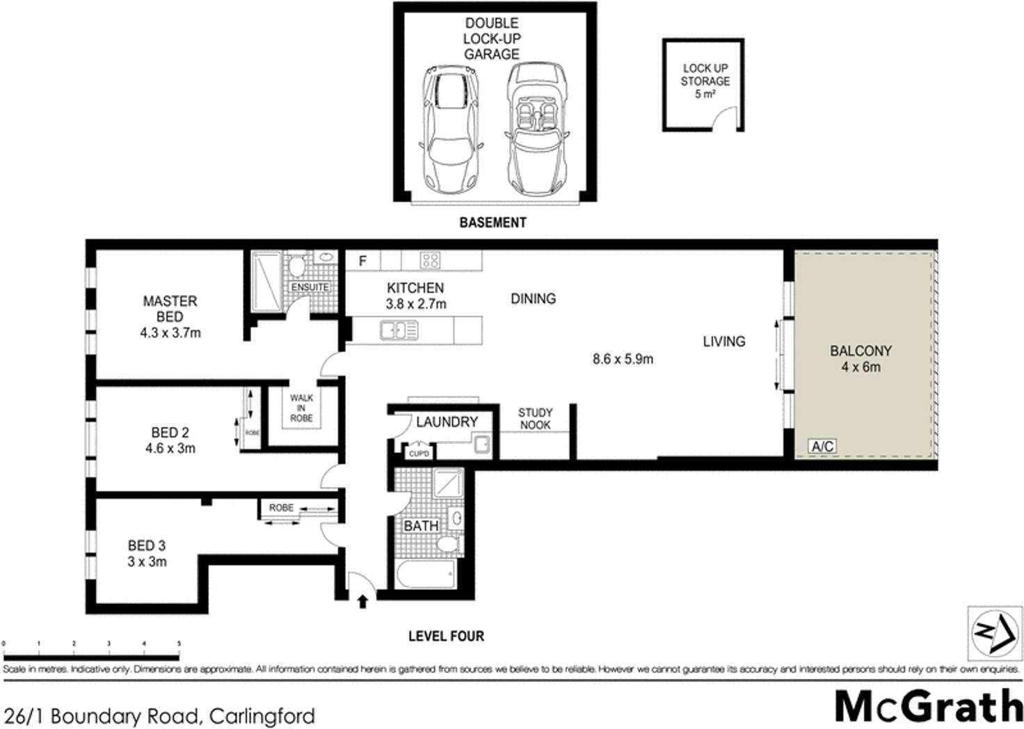 Floorplan of Homely apartment listing, 26/1 Boundary Road, Carlingford NSW 2118