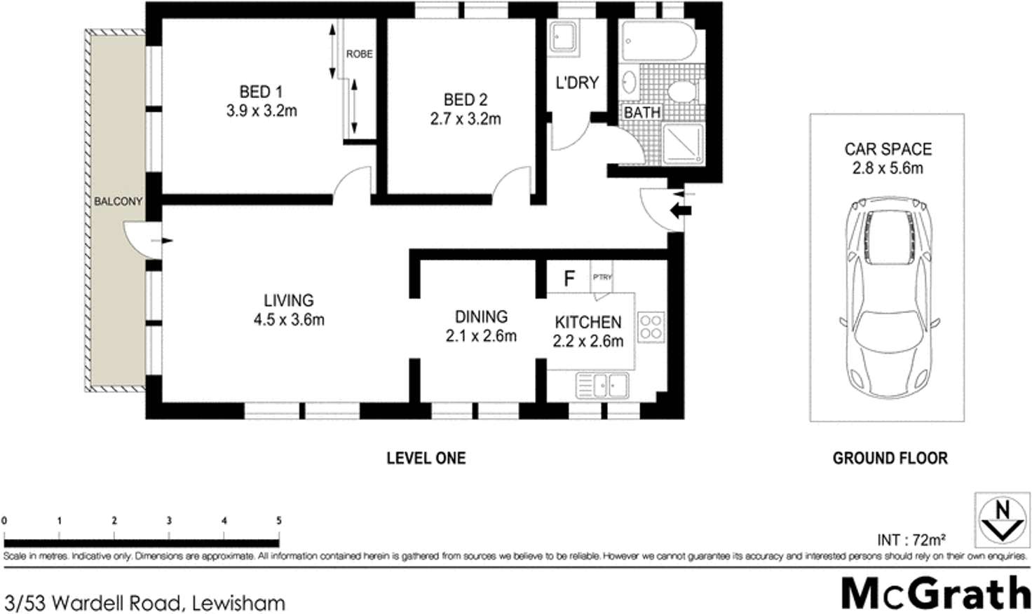 Floorplan of Homely apartment listing, 3/53 Wardell Road, Lewisham NSW 2049