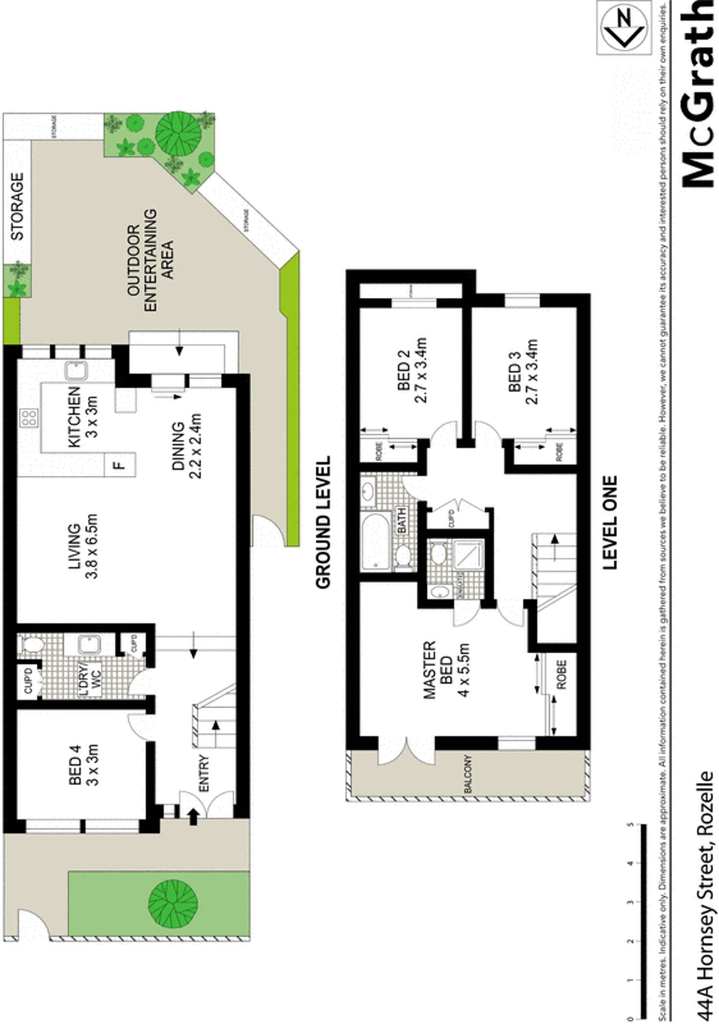 Floorplan of Homely house listing, 44A Hornsey Street, Rozelle NSW 2039