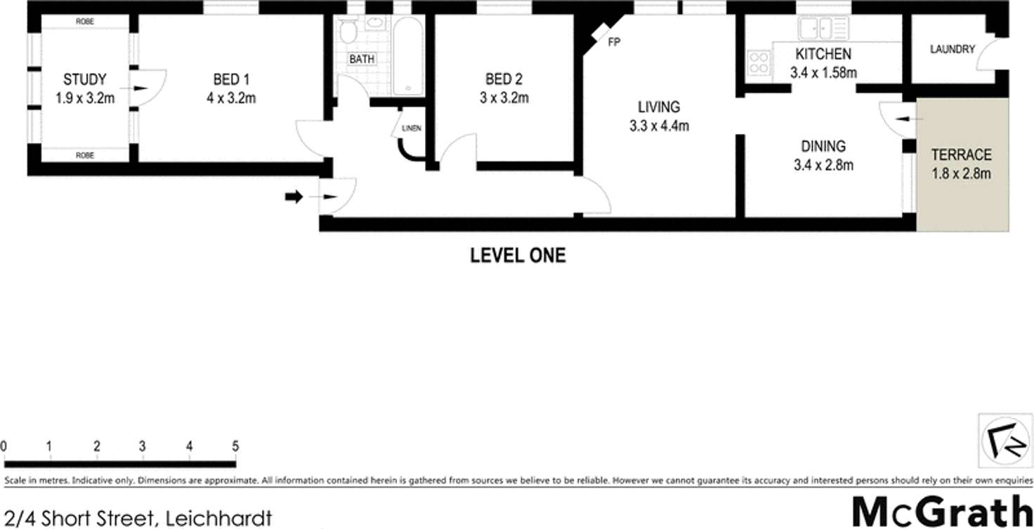 Floorplan of Homely apartment listing, 2/4 Short Street, Leichhardt NSW 2040