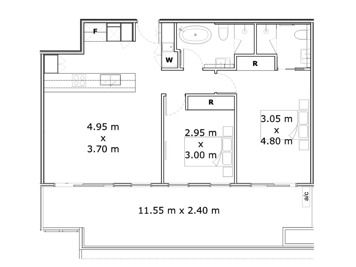 Floorplan of Homely apartment listing, 208/1-5 Neil Court, Blackburn South VIC 3130
