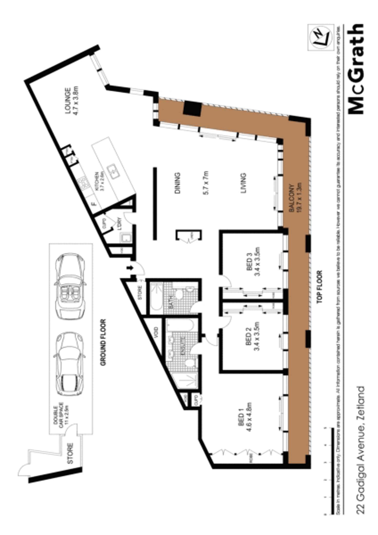 Floorplan of Homely apartment listing, Penthouse 97/22 Gadigal Avenue, Zetland NSW 2017