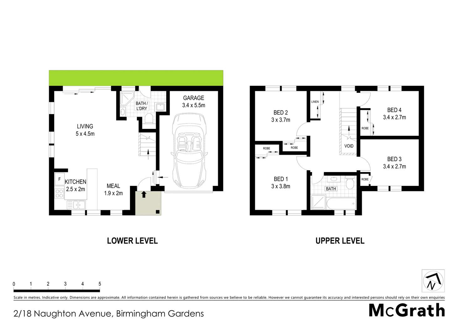 Floorplan of Homely townhouse listing, 2/18 Naughton Avenue, Birmingham Gardens NSW 2287