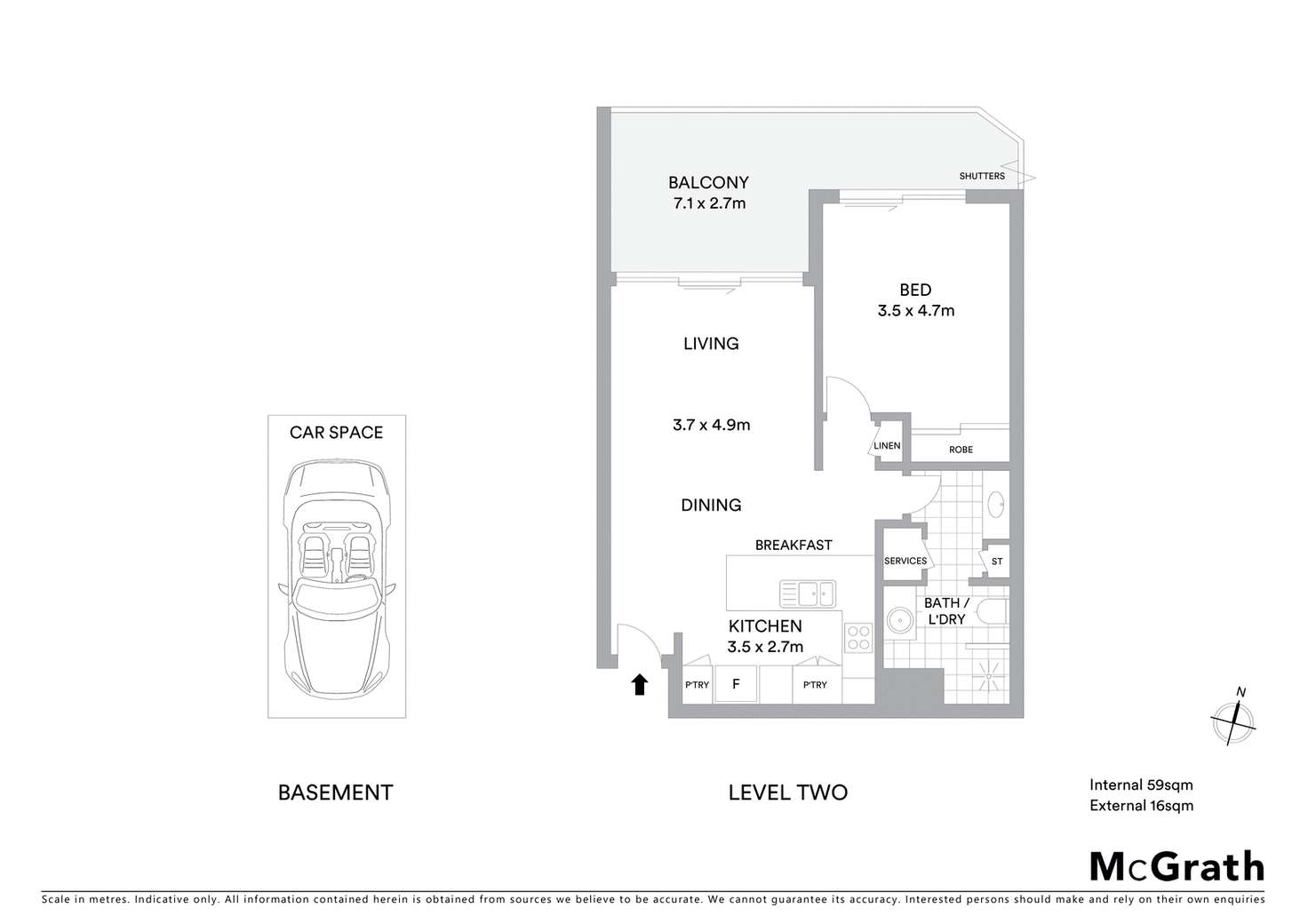 Floorplan of Homely apartment listing, 22/45 Deakin Street, Kangaroo Point QLD 4169