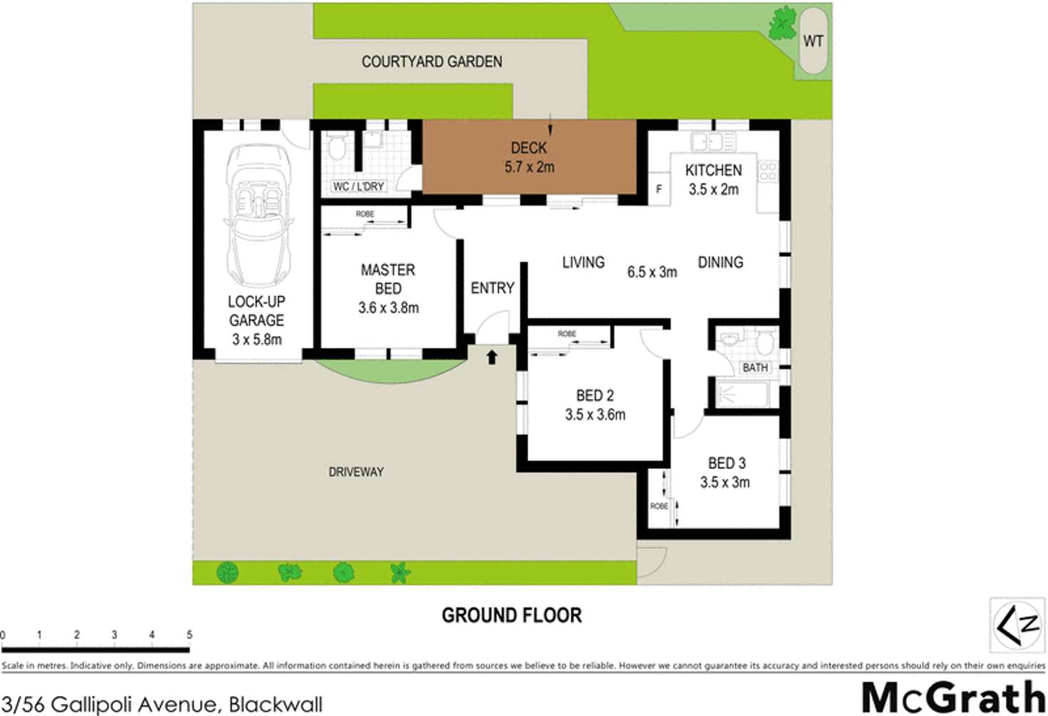 Floorplan of Homely villa listing, 3/56 Gallipoli Avenue, Blackwall NSW 2256