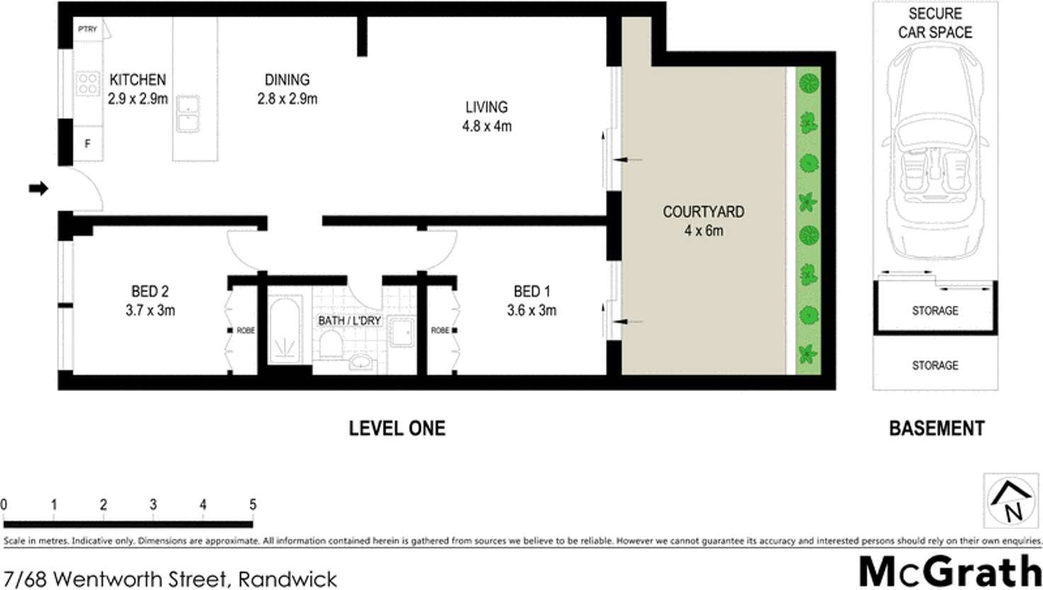 Floorplan of Homely apartment listing, 7/68 Wentworth Street, Randwick NSW 2031