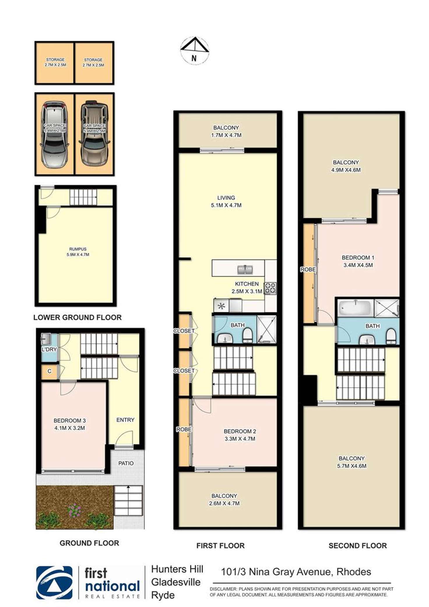 Floorplan of Homely townhouse listing, 101/3 Nina Gray Avenue, Rhodes NSW 2138