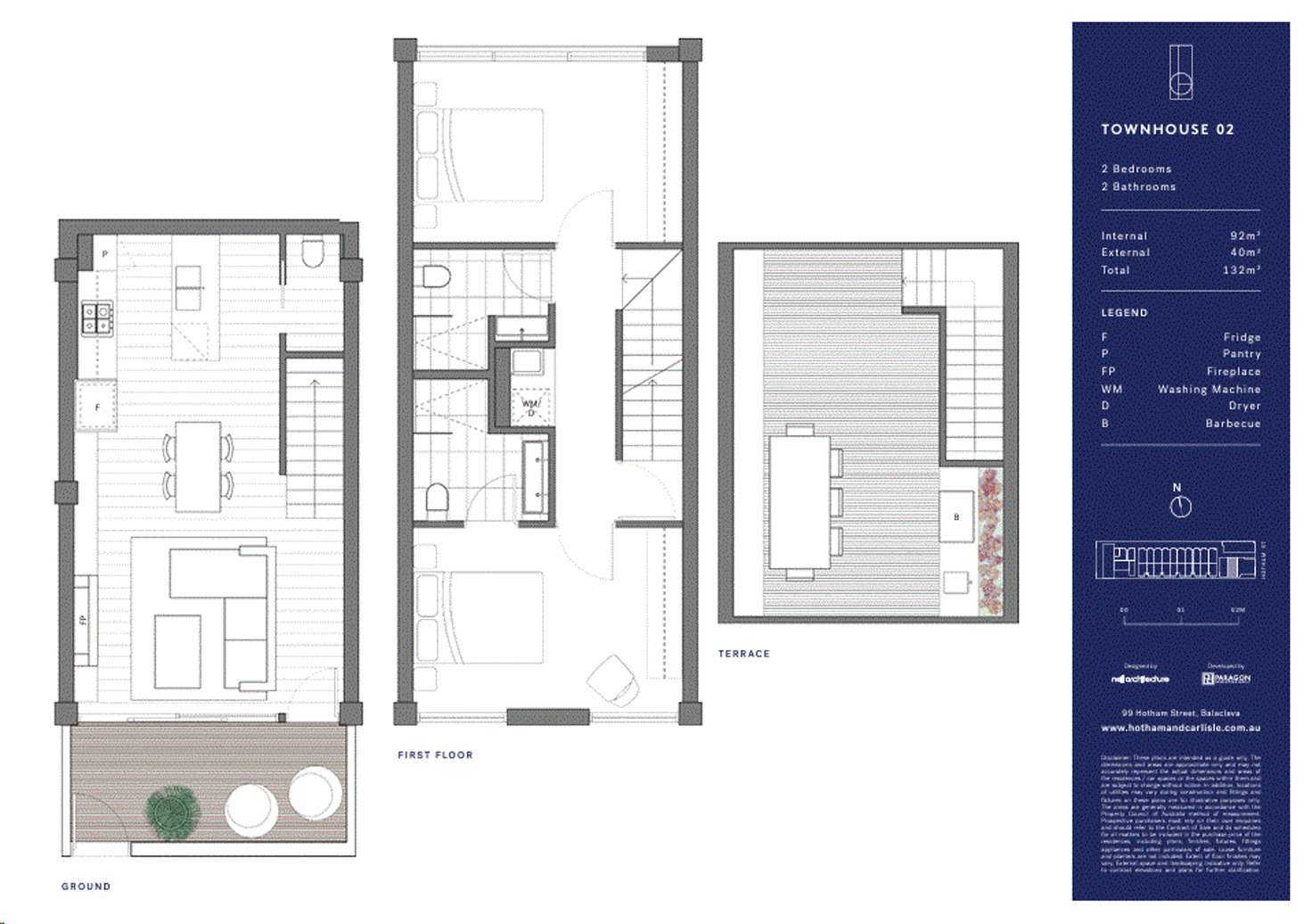 Floorplan of Homely townhouse listing, 2/99 Hotham Street, St Kilda East VIC 3183