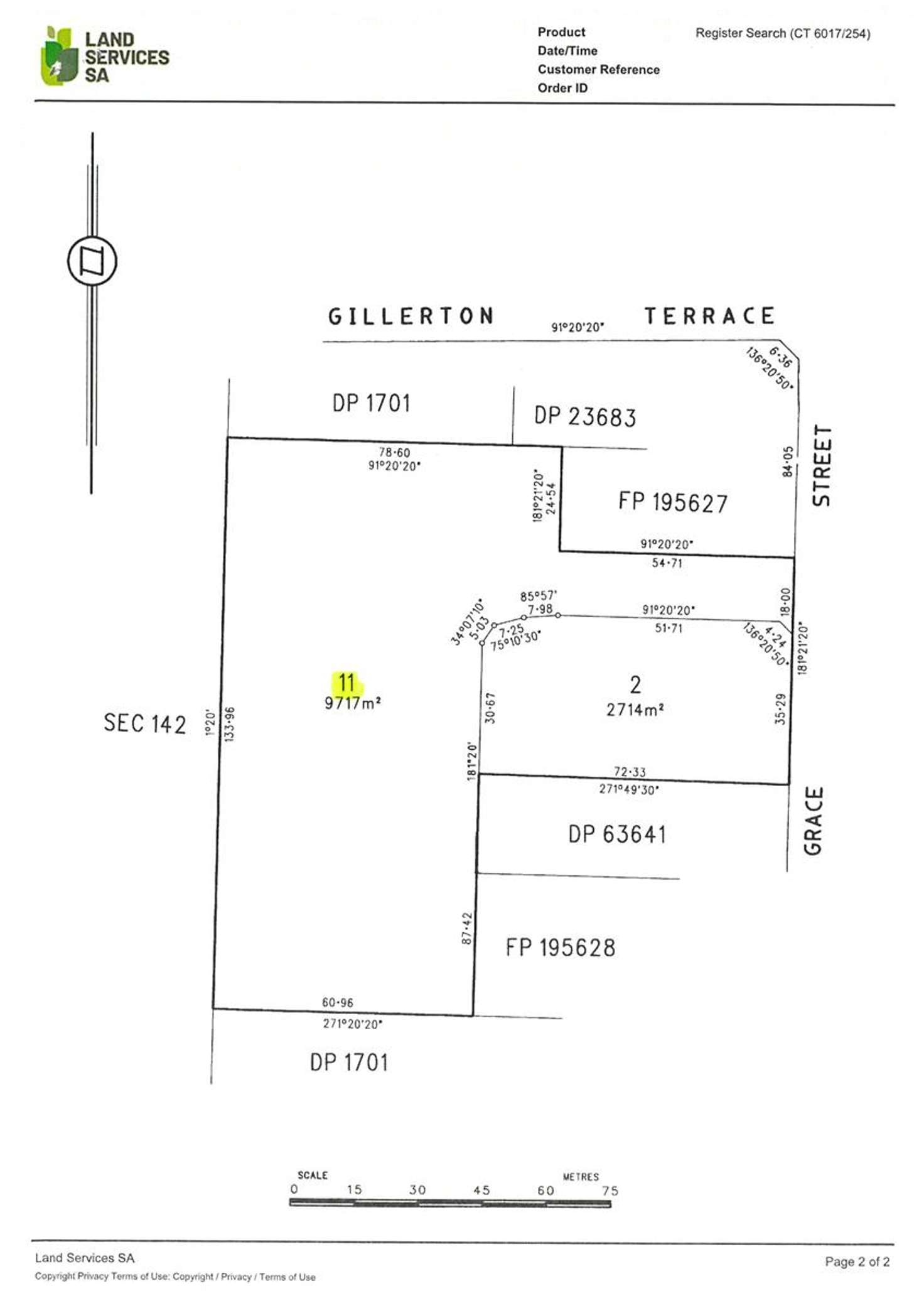 Floorplan of Homely residentialLand listing, LOT 11/11 Grace Street, Edithburgh SA 5583