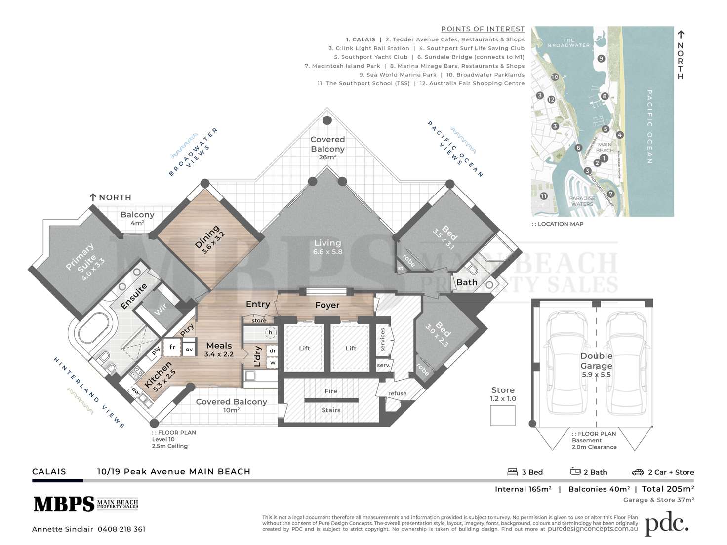 Floorplan of Homely apartment listing, 10/19 Peak Avenue, Main Beach QLD 4217