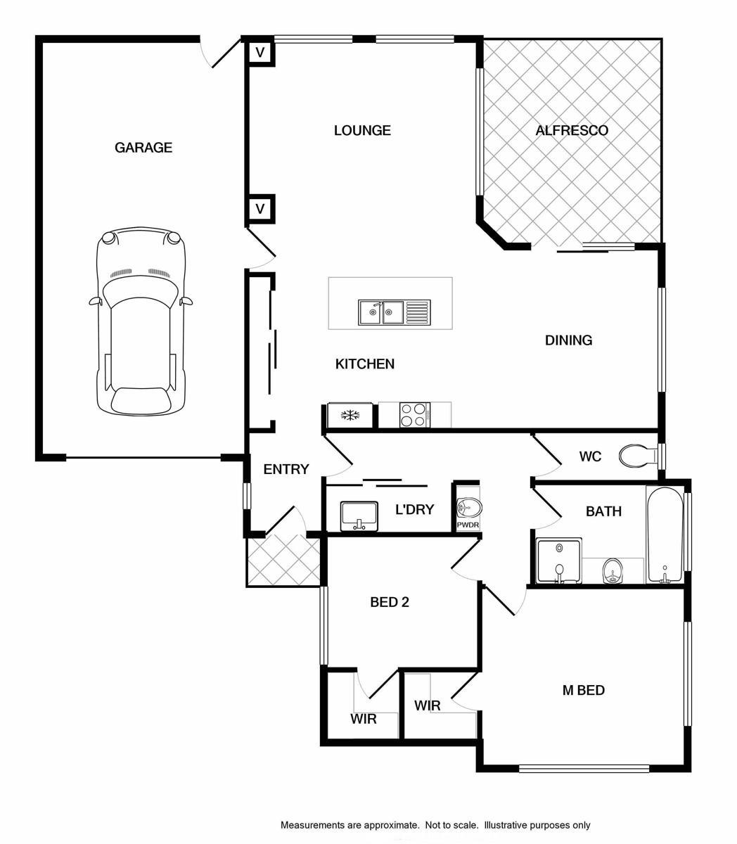 Floorplan of Homely townhouse listing, 26B Murray Way, Wodonga VIC 3690