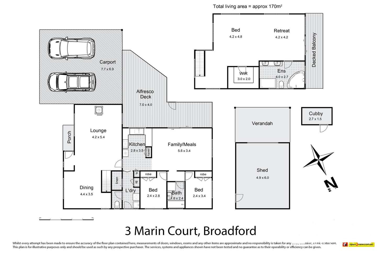 Floorplan of Homely house listing, 3 Marin Court, Broadford VIC 3658