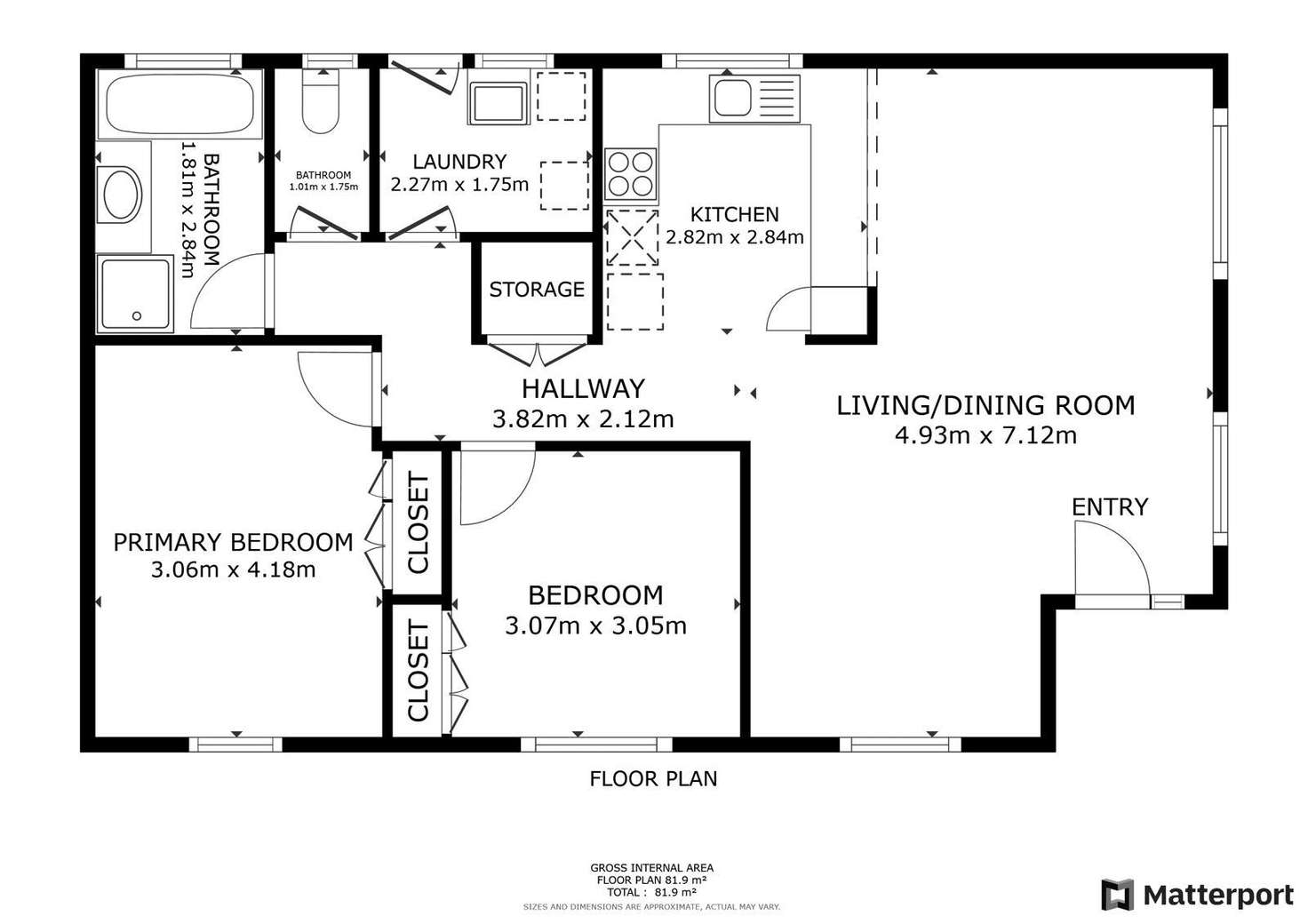 Floorplan of Homely unit listing, 9/217 Thirteenth Street, Mildura VIC 3500