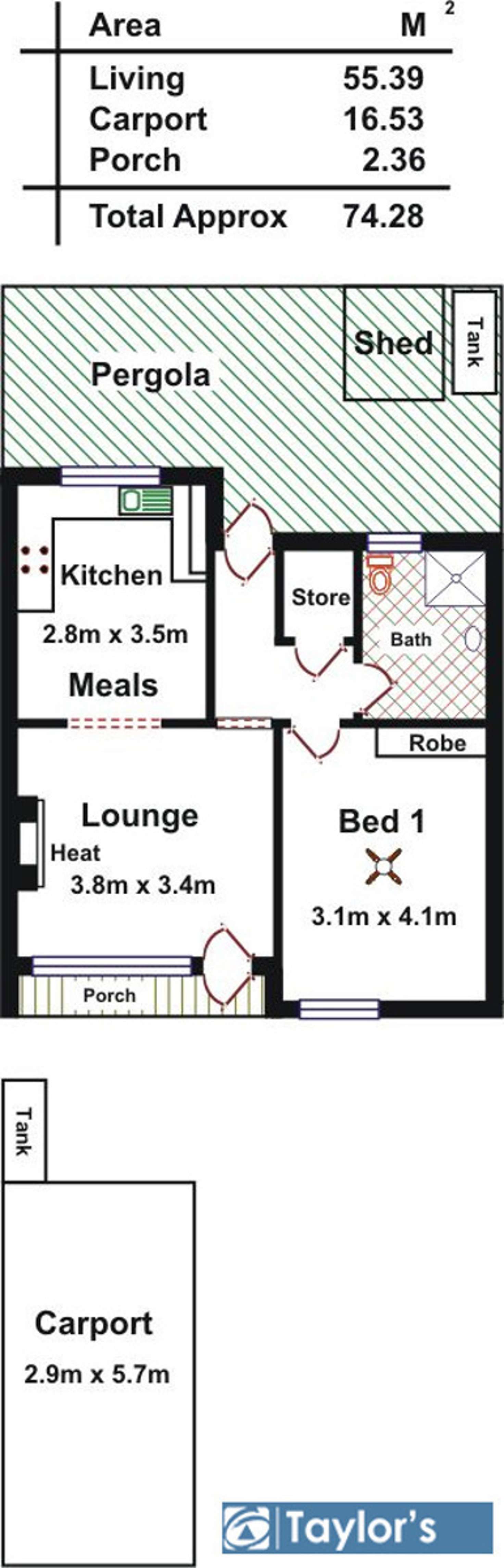 Floorplan of Homely unit listing, 7/2 Perez Avenue, Salisbury SA 5108
