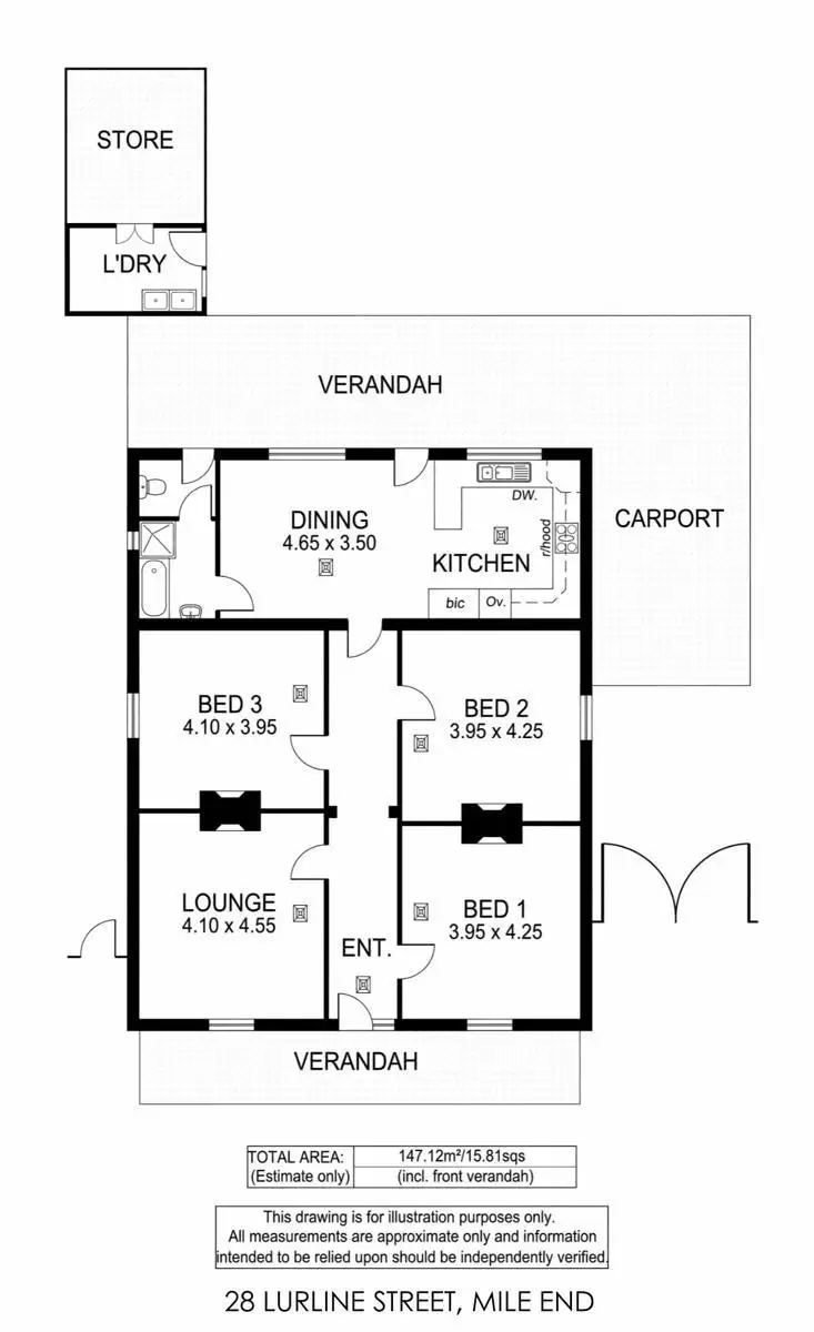 Floorplan of Homely house listing, 28 Lurline Street, Mile End SA 5031