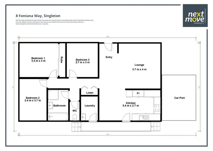 Floorplan of Homely house listing, 8 Fontana Way, Singleton NSW 2330