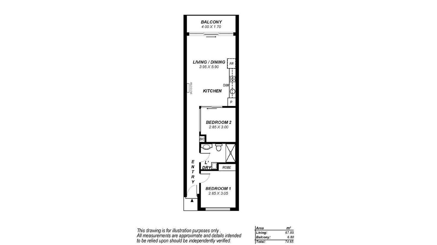Floorplan of Homely unit listing, 50/45 York  Street, Adelaide SA 5000
