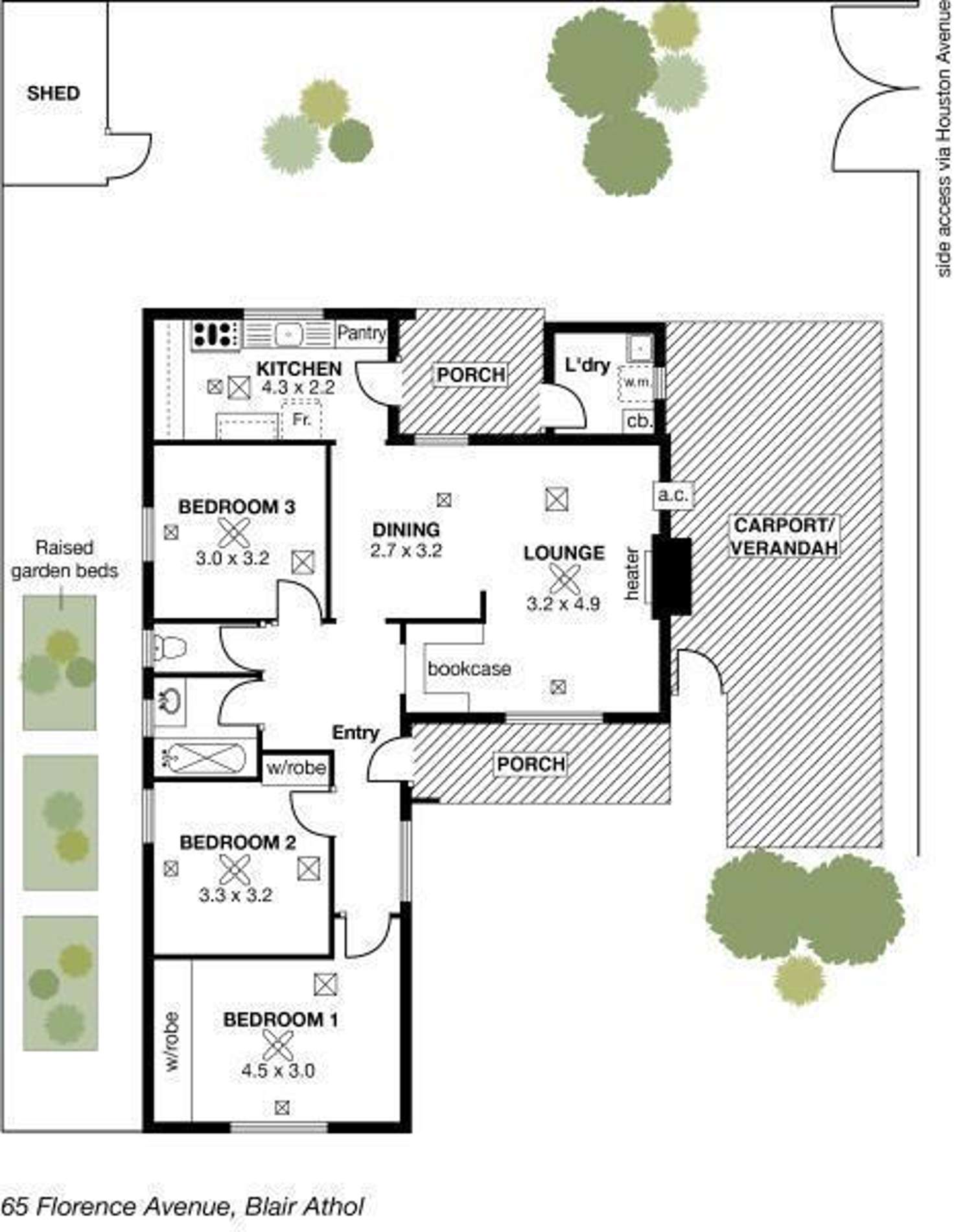 Floorplan of Homely house listing, 65 Florence Avenue, Blair Athol SA 5084