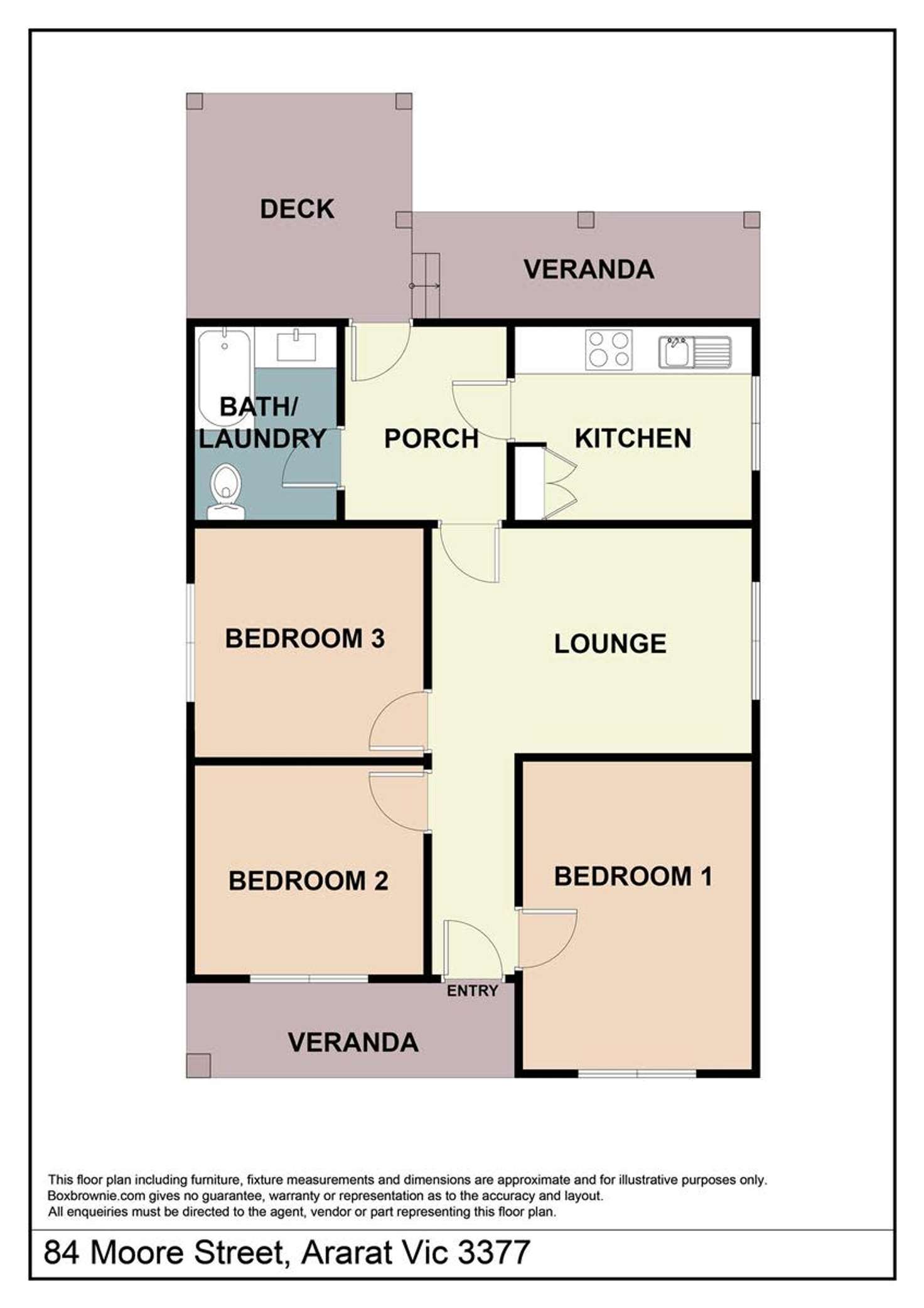 Floorplan of Homely house listing, 84 Moore Street, Ararat VIC 3377