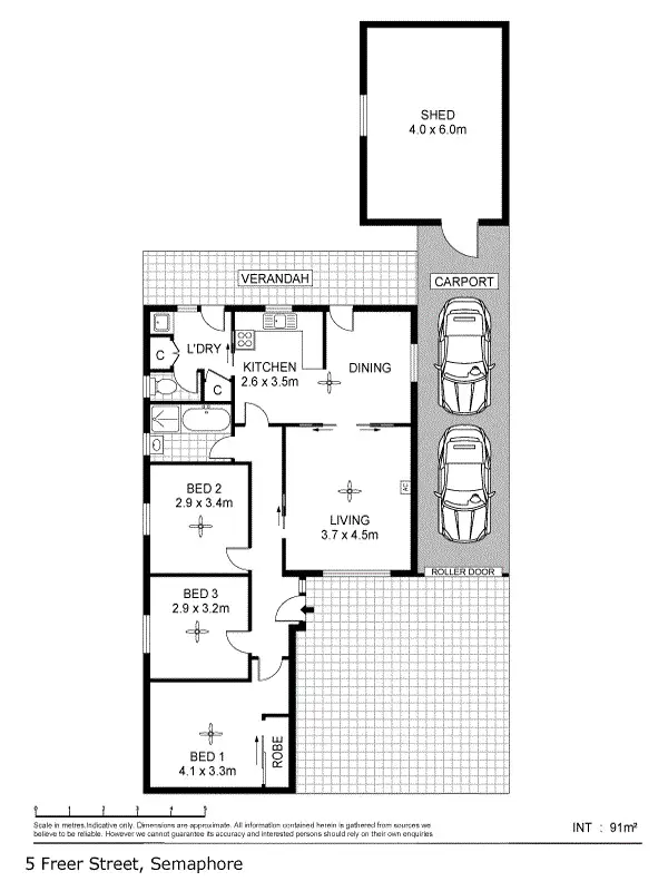 Floorplan of Homely house listing, 5 Freer Street, Semaphore SA 5019