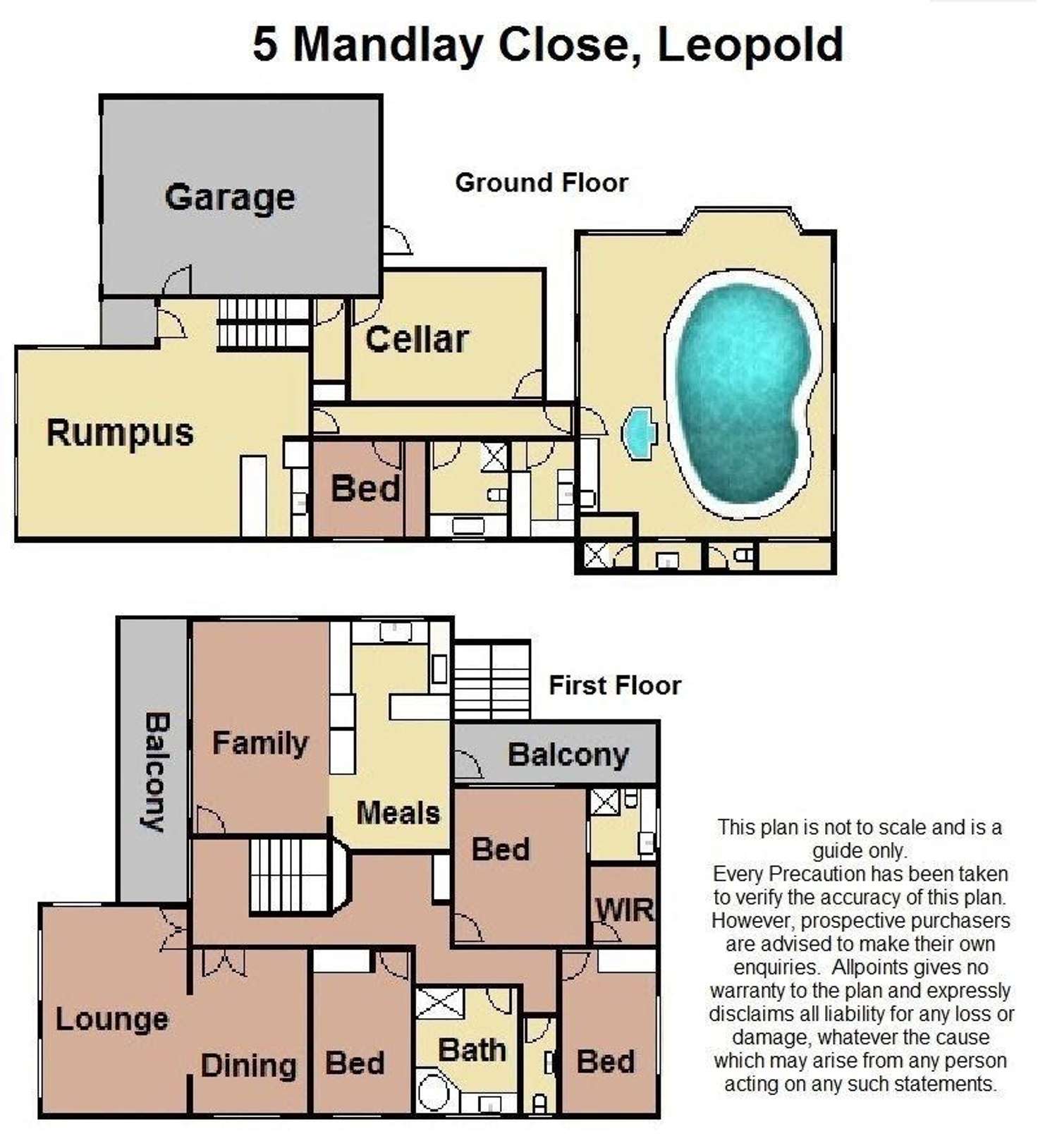 Floorplan of Homely house listing, 5 Mandlay Close, Leopold VIC 3224