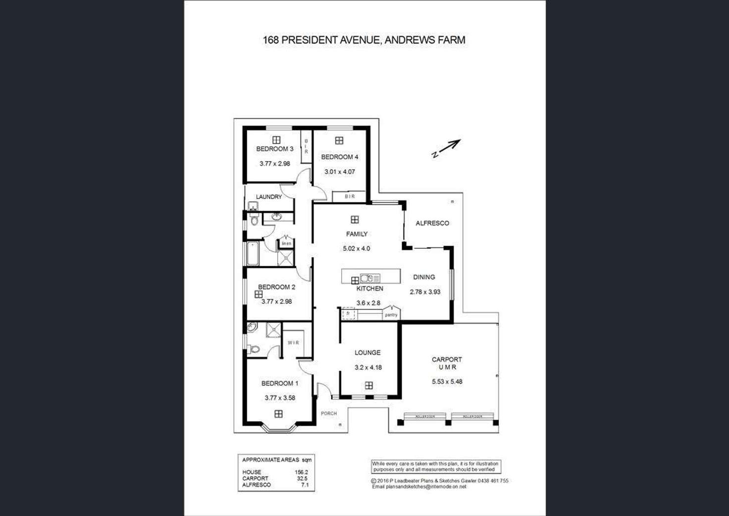 Floorplan of Homely house listing, 168 President Avenue, Andrews Farm SA 5114