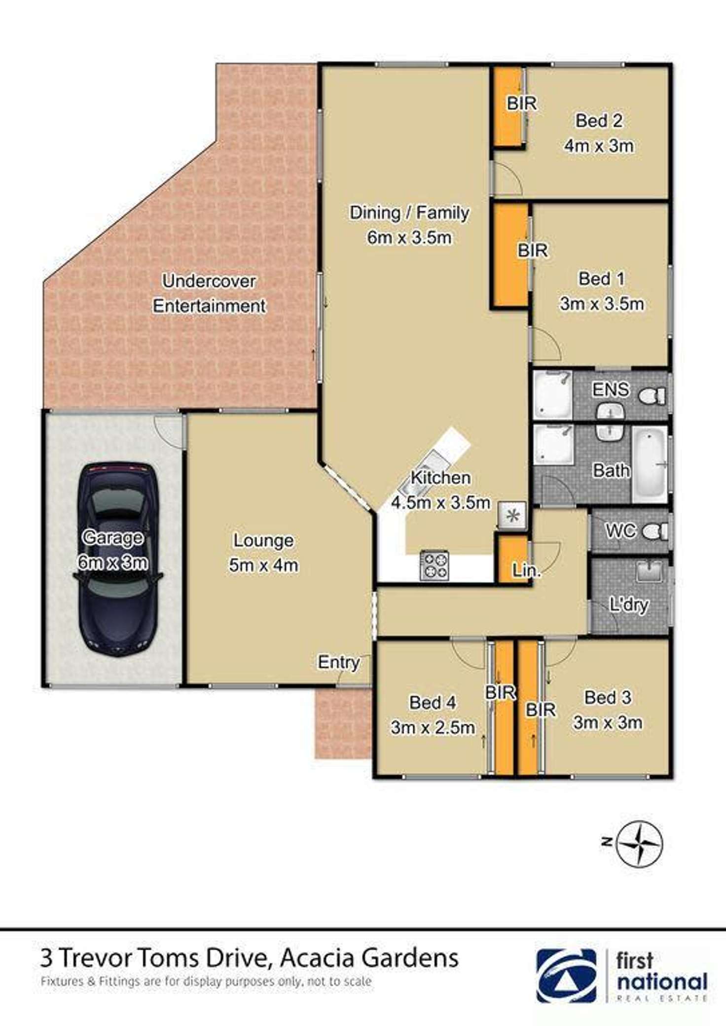 Floorplan of Homely house listing, 3 Trevor Toms Drive, Acacia Gardens NSW 2763