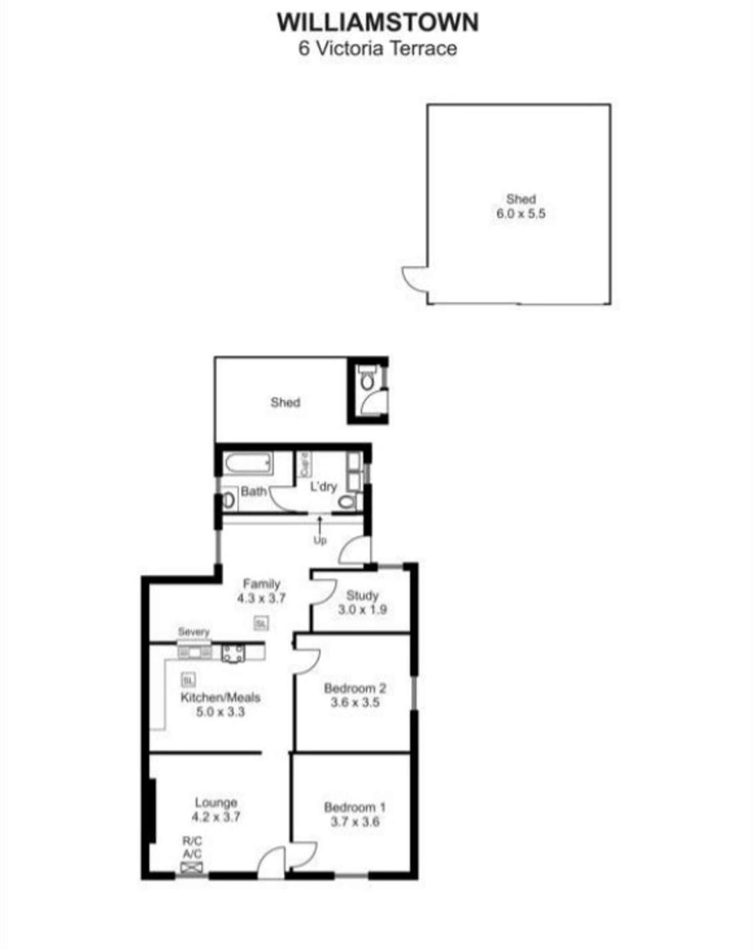 Floorplan of Homely house listing, 6 Victoria Terrace, Williamstown SA 5351