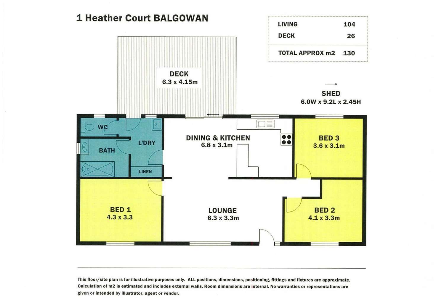 Floorplan of Homely house listing, 1 Heather Court, Balgowan SA 5573