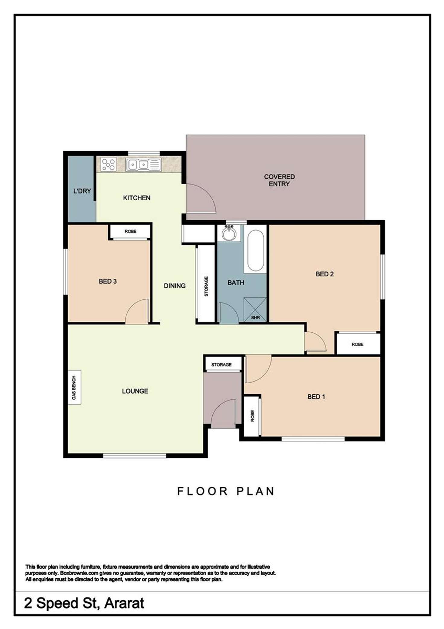 Floorplan of Homely house listing, 2 Speed Street, Ararat VIC 3377